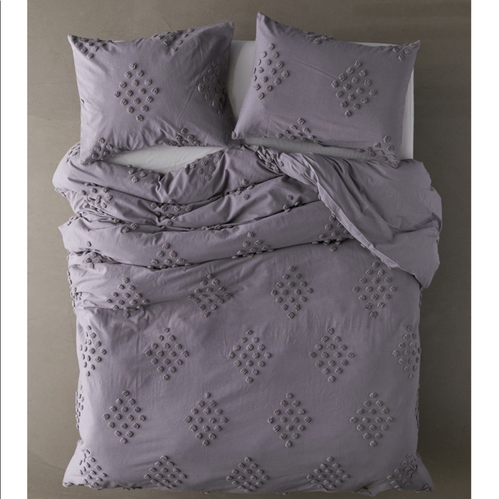 Urban Outfitters Pom Pillow Shams - Dusty Lavender